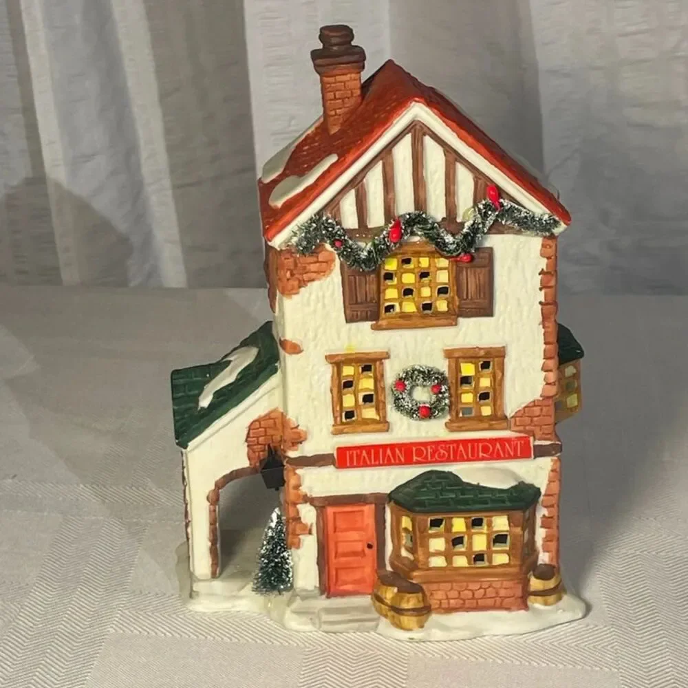 Vintage 1995 NOMA Dickensville Italian Restaurant #28409 Porcelain Village